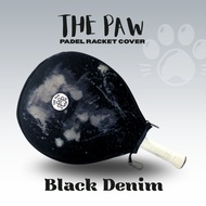 The Paw Black Denim Head Padel Cover with Thermal lining | Padel Racket Bag | Padel Racket Bag | Pad