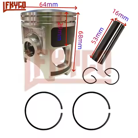 Engine Parts 64mm STD Bore For Yamaha YFZ350 YFZ 350 BANSHEE Blaster 350 Cylinder Piston Pin Rings K