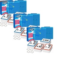 SA0HCR Multiplication Flash Cards, Math Manipulatives Game Blocks Math Board Fidget Toy, Travel Game