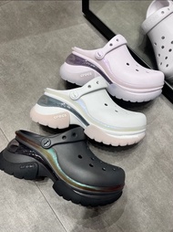 Crocs小海豚厚底氣墊洞洞鞋 輕便舒適沙灘鞋 多尺碼選