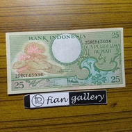 Uang Kuno 25 rupiah 1959 Bunga XF (fg151)