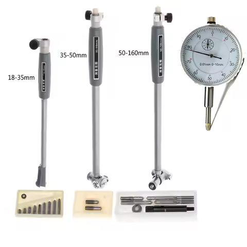 10-18mm 18-35mm 35-50mm 50-160mm Inner Diameter Gauge Measuring Rod + Probe Accessories digital indi