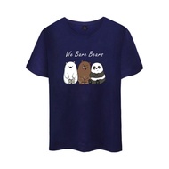 Versatile Animated Sitcom We Bare Bears The Three Bare Bears Navy Blue Mens Short T Shirts 357824