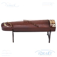 ICRAFT Chinese Guzheng Statue, Brown Wooden Miniature Guzheng Model, Realistic Portable Mini Guzheng