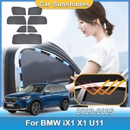 Car Mesh Sun Shade For BMW iX1 Accessories X1 U11 2023 2024 2025 2026 Sunscreen Window Curtain UV Pr