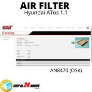 HYUNDAI INOKOM ATOS / ATOZ PRIMA (FF) 1.1 PENAPIS AIR FILTER RHY-02750-U 28113-02750 OSK AN8470