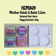 -CUAKS- HCM809 Cetakan Selamat Hari Guru Happy Teachers Day 3,2cm