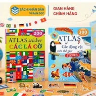 Book - Atlas Sticker Flags/ Animals of the World - ndbooks