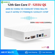SZBOX Mini PC AMD R7 5700U Intel N100 I5 1235U i7-1255U Windows 11 Pro 32GB 1TB SSD WiFi BT Desktop