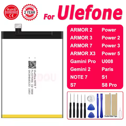 100% New Replacement Battery For Ulefone Armor 2 3 7 X3 Gemini POWER 2 5 S1 S7 S8 Pro Rechargeable B