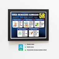 K3 Safety Poster - YOU WIN 5R AREA + A2 Frame