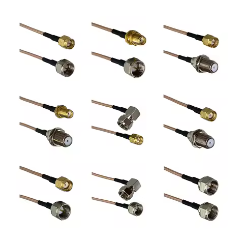 RG316 F TV to F SMA RP SMA Male plug & Female jack Straight & Right Angle RF Jumper pigtail Cable 4i