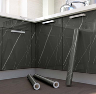 5m GIẤY DECAL DÁN BẾP TRÁNG NHÔM CÁCH NHIỆT KEO SẴN KHỔ 60CM VÂN ĐÁ MỚI NHẤT DB023 MẪU XÁM ĐẬM SỢI