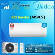 Aircond Midea Inverter (MSXS) 1hp/ 1.5hp /2hp