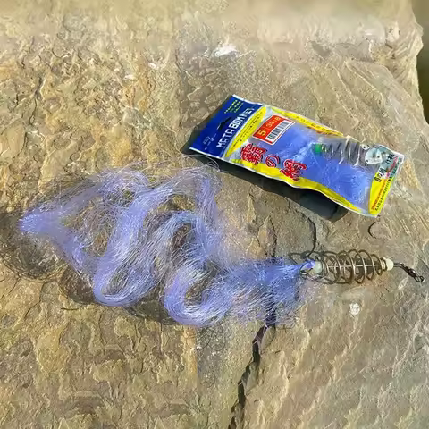 1pc Bully Bundle Hookless Fishing Set Simple Small Fish Net Hook Spring Bait Cage Fishing Net Sticky