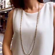 手工飾品設計-復古竹節黃銅長項鍊