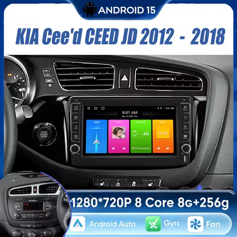 9-inch knob radio Android 15 Car Radio For KIA Cee'd CEED JD 2012 - 2018 Multimedia Video Player Nav