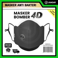 Masker Bomber Kain 4D Bowin 4D Reguler Original (Masker Kain 4 Ply /