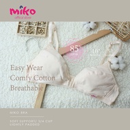 Miko Bra C406 - 85%Cotton 5%EA  10%PES / Soft Support/ Lightly Padded/ Front Hook