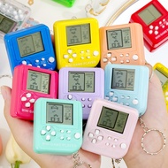 Mini Handheld Game Console Tetris Backpack Keychain Pendant Gift YL387