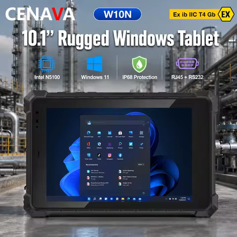 CENAVA W10N 10.1 Inch IP68 Rugged Windows 11 Tablet Intel N5100 8GB 128GB RJ45 RS232 Industrial PC S