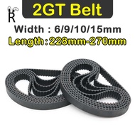 Pangalang Ng Belt 228Mm-270Mm 2Gt Pangalang Belt 2M 3D Printer Belt Width 6/9/10/15Mm Pulley Belt R