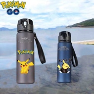 Cute Pokemon Sports Water Bottle Pikachu 560ml water glass Adult Outdoor Water Bottle with Straw Plastic Portable Kids Cup Gifts
