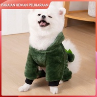 Dinosaur-Shaped Coral Fleece Pet Clothes Dog Clothes