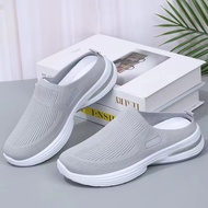 Sandal Wedges Wanita Flyknit Slip On Shoes Import S-024