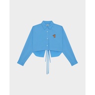 BESTIE TIE-BACK CROPPED SHIRT