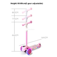 Children Scooter 3 Wheel Kick Scooter Foot Scooter Skateboard Front LED Flashing Wheel Music Functi