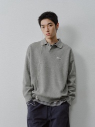 日系復古 POLO領套頭針織衫