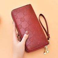 SB2 【Ready Stock】Fashion ladies trendy wallets large capacity wallet woman zip purses long purse wan