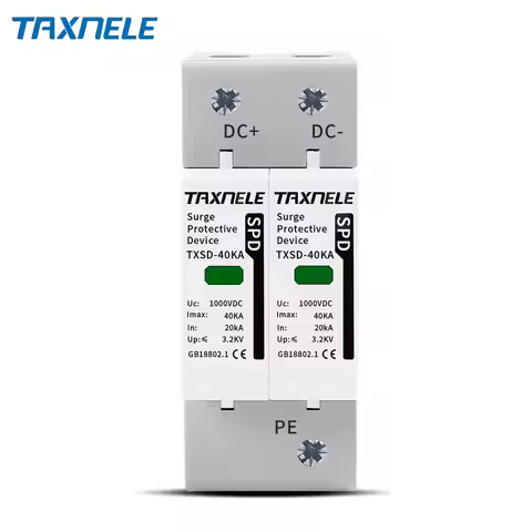 DC SPD Surge Protective Device 600V 800V 1000V 2P 20KA 40KA 60KA Voltage Protector Solar PV Photovol