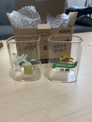 麒麟 kirin 淡麗 啤酒 方型 旅行 迷你 對杯