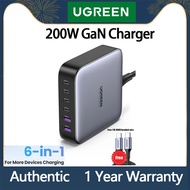UGREEN 200W GaN Charger 6-Port Fast Charger 4Type-C 2USB-A Desktop Charger