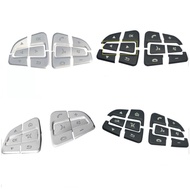 For Mercedes Benz A C CLA GLA GLC Class W205 X253 Car Styling Stee Wheel Button Covers Trim Stickers Interior Essories