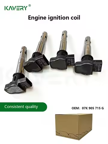 For 1pc Black Car Ignition Coil 07K905715G ABCDE 07K905715F MK6 A4L A5 A6L A7 TT Q3 Q5 R8