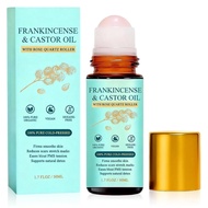 Frankincense and Castor Oil Roll On with Rose Quartz, Delivers Silky Smooth Skin Feel, Suitable for 