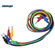 5PCS Stackable Banana to Banana Plug Test Leads Soft Electrical Test Cable Wire 3.3Ft/1M for Multime