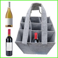 Wine Shopping Bag Felt 9 Bottle Insulated Leakproof Wine Bag Wine Bag For Travel. Picnic Byob Portab