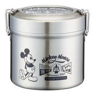 【現貨/售完下架】米奇/MICKEY：真空+不鏽鋼＊保溫便當盒組(尺寸:直徑130×124mm/容量:本體-520ml中容器-320ml/保温効力:59度以上(6小時))_免運。