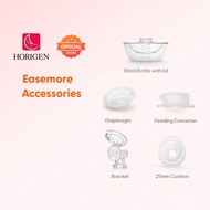 Horigen EaseMore E4 wearable breast pump accessories: silicone insert cushion bottle lid bottle brac