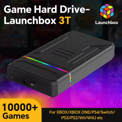 3TB Game Hard Drive Game Consoles For Xbox/PS4/PS3/PS2/Gamecube/Switch/ Sega Saturn With 10000+ Game