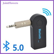 JointFlowers เครื่องรับสัญญาณ5.0บลูทูธไร้สายอะแดปเตอร์ส่งสัญญาณแจ็ค3.5มม. สำหรับฟังเพลงในรถช่องรับสัญญาณเสียง A2dp แฮนด์ฟรีตัวรับสัญญาณหูฟัง