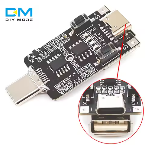 Diymore PD/QC Decoy Trigger Board USB Type-C 5V 9V 12V 15V 20V Battery Fast Charging Module PD2.0 3.