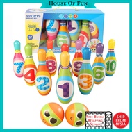 Golf Set And Bowling Ball Set Cartoon Series - 6pcs pin + 2 pcs Bowling Ball Kids Toys Mainan Budak 