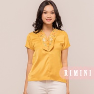 RIMINI - Women's Short Sleeve Flower Embroidery Cheongsam Top Size XS-XL - XiCai Top CO7003