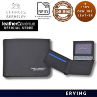 Charles Berkeley ERVING Genuine Leather Short Wallet TriFold Wallet for Men Dompet Lelaki Kulit Lemb