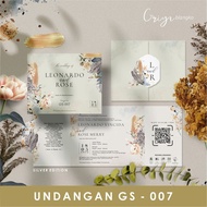 [100 PCS] BLANK WEDDING INVITATION BLANK GRIYA SILVER GS-007